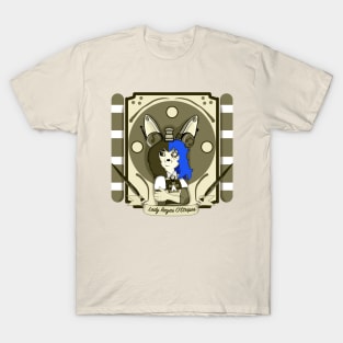 Traditional Art Nouveau of O'Stripes (ocre with blue) T-Shirt